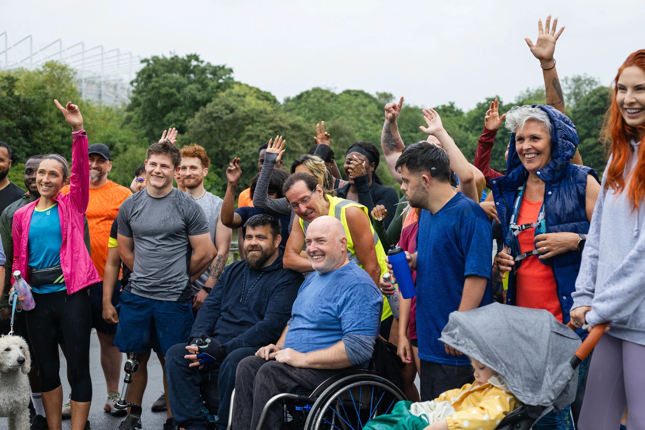 diverse people helping community