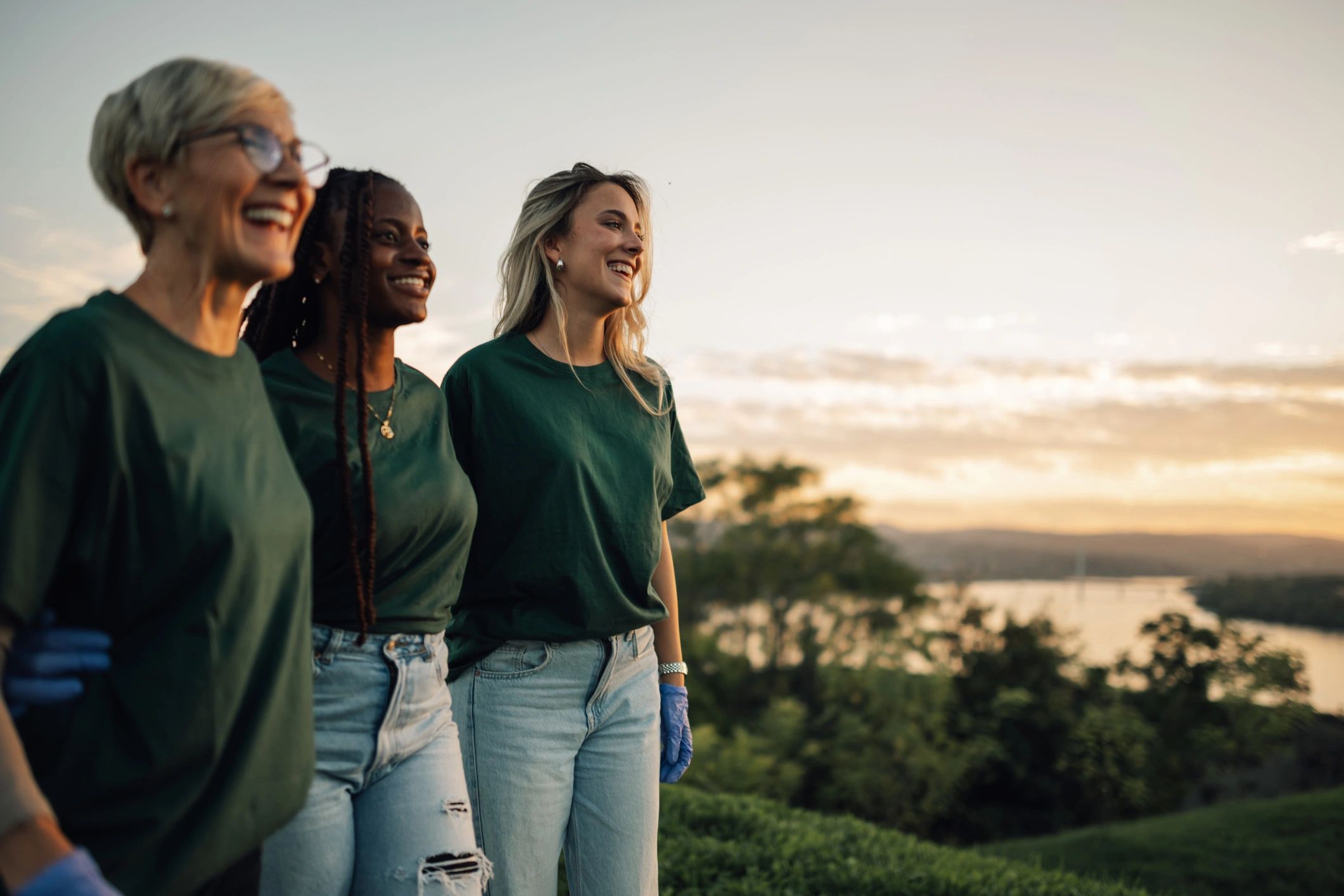diverse people helping community