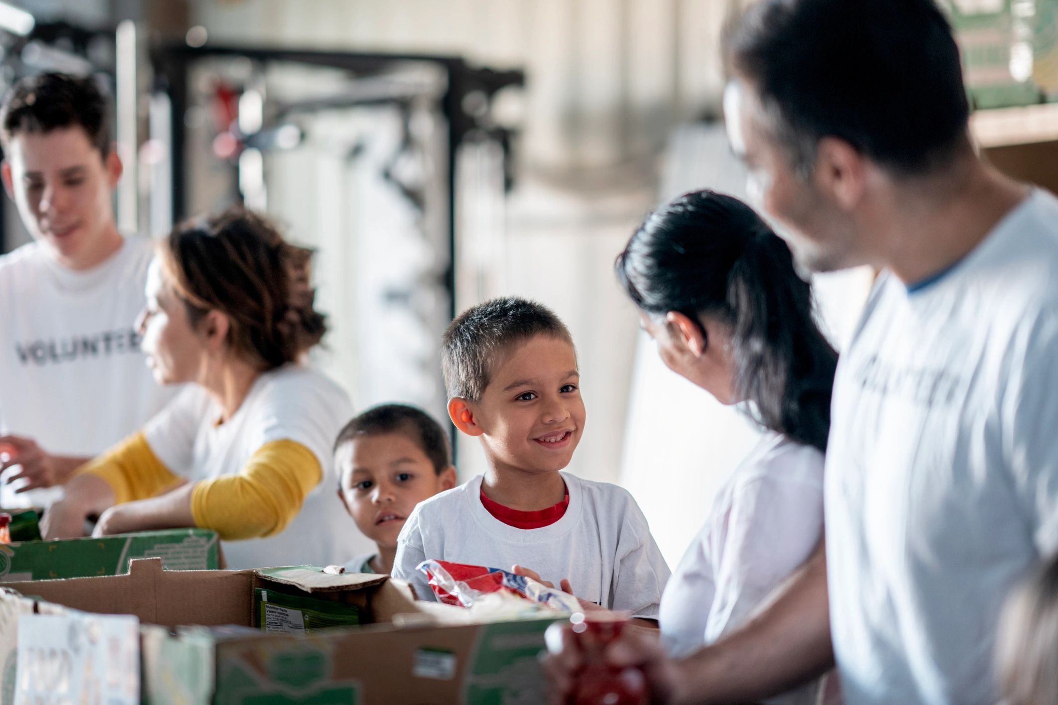 children helping charity